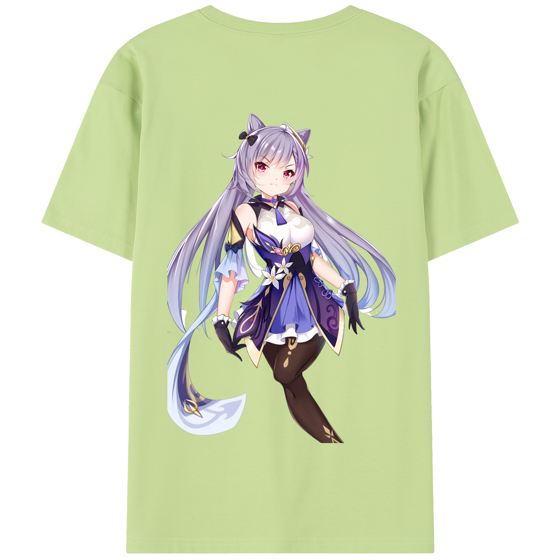 げんし神 刻晴 こくせい genshin Kokusei 綿100％半袖Tシャツ（背面プリント）